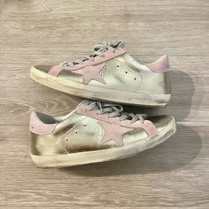 RARE Golden Goose Limited Edition Mother’s Day MidStar Metallic & Pink Sneakers